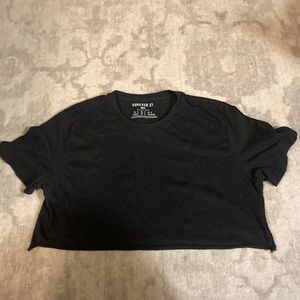 Forever 21 men slim fit black shirt